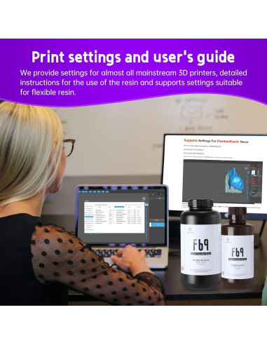 Resina Flexible RESIONE F69 1kg para Impresora 3D