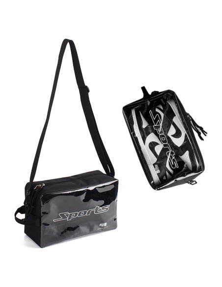 Bolsa de Zapatos de Viaje Oxford con Correa Removible Negra