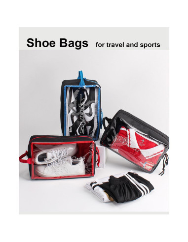 Bolsa de Zapatos de Viaje Oxford con Correa Removible Negra