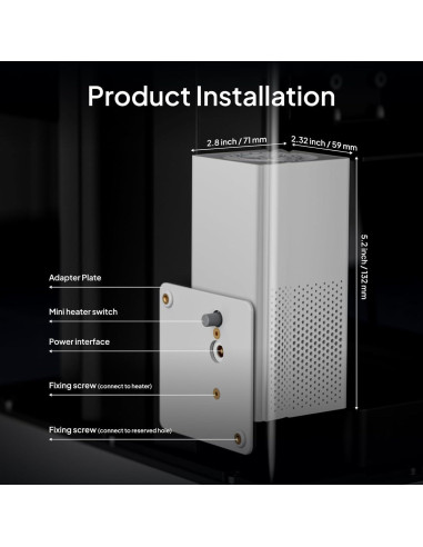 Calentador Mini Inteligente ELEGOO para Impresora 3D 1,27kg