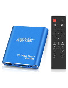 Reproductor de Medios MYPIN HDMI 1080p Compacto Azul