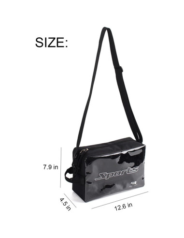 Bolsa de Zapatos de Viaje Oxford con Correa Removible Negra