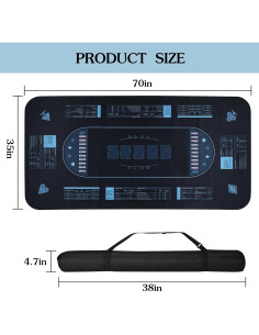 Tapete de Póker RUNNING HOT 177,8x88,9 cm Antideslizante 2