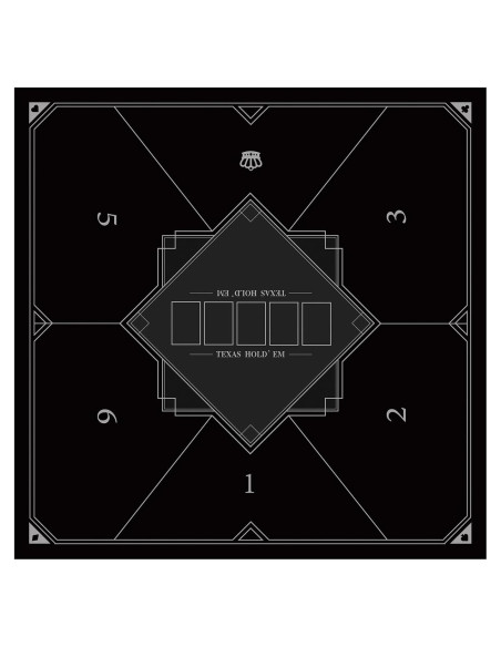 Tapete de Poker Nuveti 60x60 cm Antideslizante para 6 Jugadores