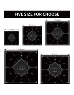 Tapete de Poker Nuveti 60x60 cm Antideslizante para 6 Jugadores 2