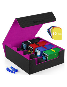 Caja de Cartas Mlikero 4 Filas Color Púrpura Impermeable
