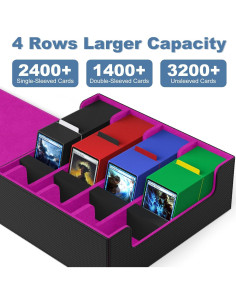 Caja de Cartas Mlikero 4 Filas Color Púrpura Impermeable 2