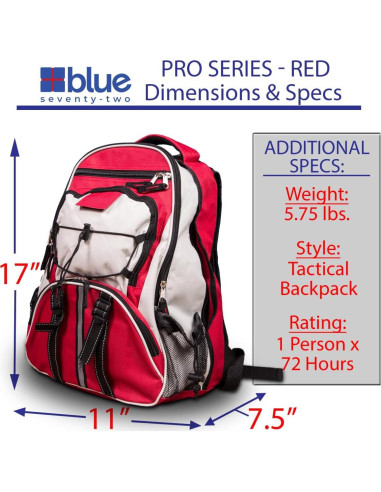 Mochila de Emergencia Blue Coolers Pro 72 Horas para 1 Persona