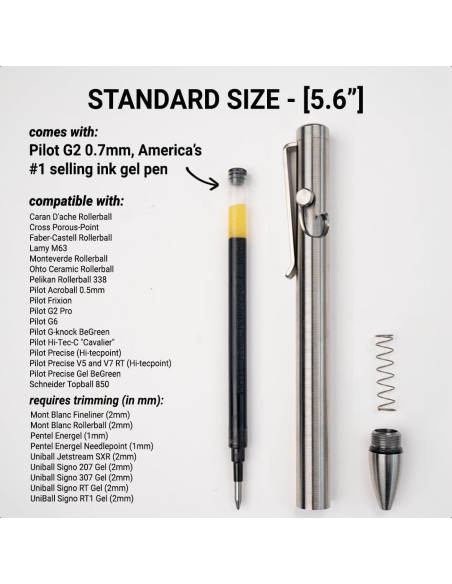 Bolígrafo Tactile Turn Titanio Estándar 14.22 cm Retráctil