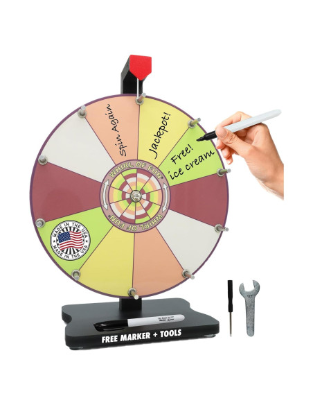 Rueda de Premios 30 cm - Whirl of Fun, Personalizable, Portátil