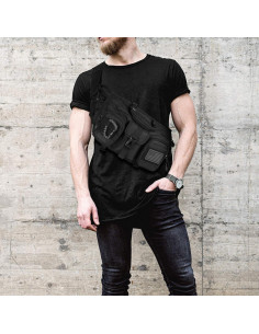 Bolsa de Bandolera Fitdom Grande 5 Bolsillos EDC para Hombres 2