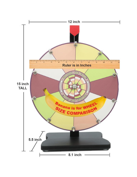 Rueda de Premios 30 cm - Whirl of Fun, Personalizable, Portátil