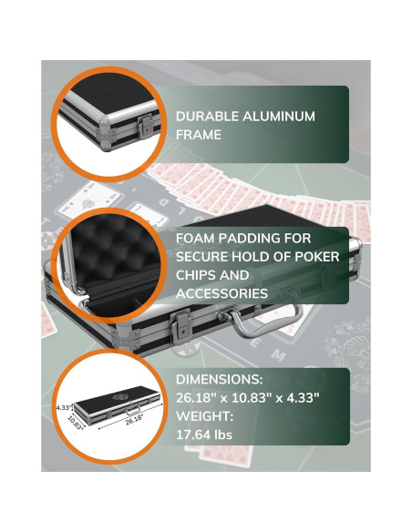 Set de Póker Christopher con 500 Fichas de Plástico