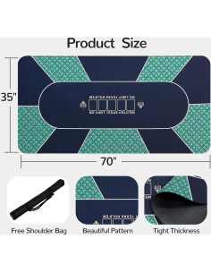 Tapete de Póker FURUISEN 177,8x88,9cm Antideslizante 2