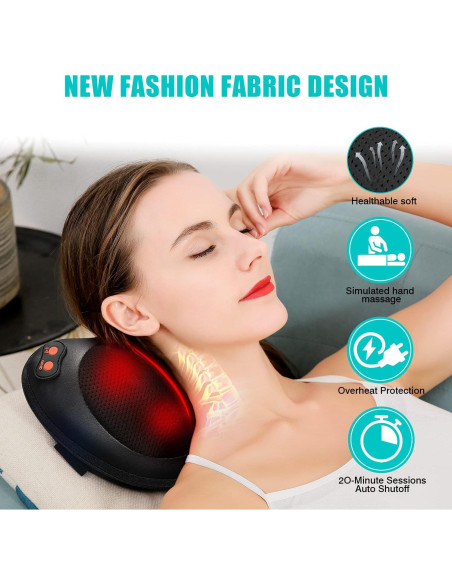 Masajeador de Espalda iKristin Shiatsu con Calor 3D