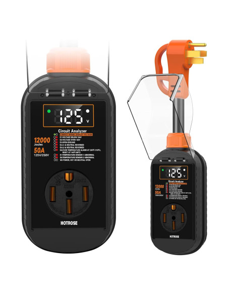 Protector de Sobretensión Hotrose 50A con Pantalla LED