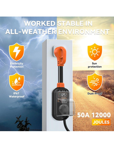 Protector de Sobretensión Hotrose 50A con Pantalla LED