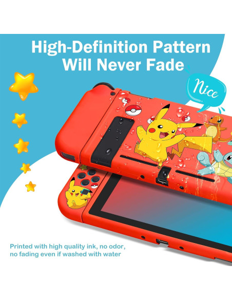 Funda Protectora Xcitifun para Nintendo Switch - Rojo Kawaii