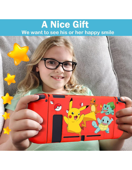 Funda Protectora Xcitifun para Nintendo Switch - Rojo Kawaii
