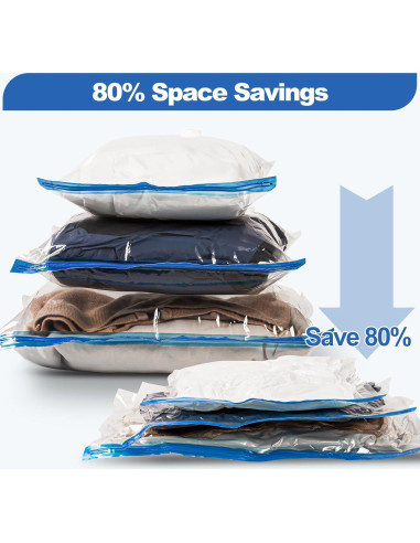 Bolsas de Almacenamiento al Vacío VMSTR con Bomba USB - 8 Piezas