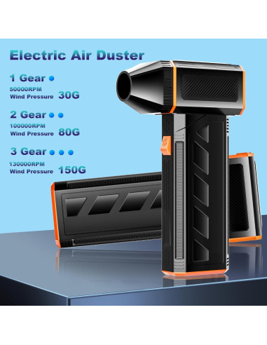 Soplador de Aire Comprimido CCV F31 3 Velocidades Recargable