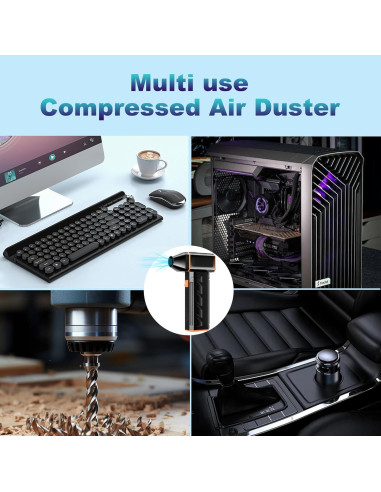 Soplador de Aire Comprimido CCV F31 3 Velocidades Recargable