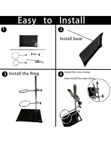 Soporte de Laboratorio Suprwin 40 cm con Abrazaderas