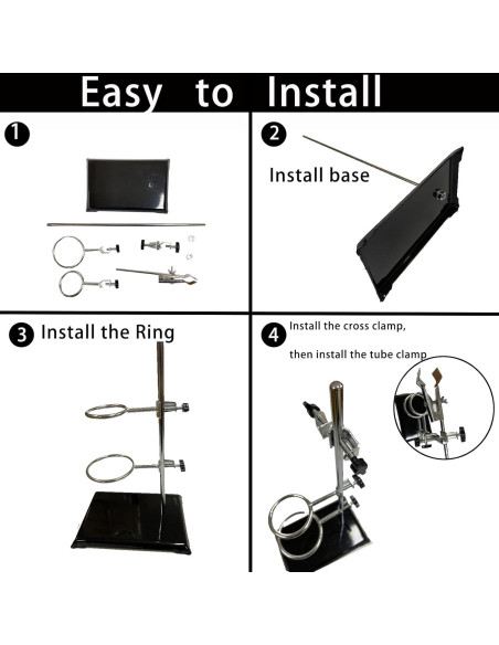 Soporte de Laboratorio Suprwin 40 cm con Abrazaderas