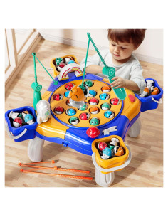 Juego de Pesca Magnético NIPLOOOW 48 Peces 8 Cañas