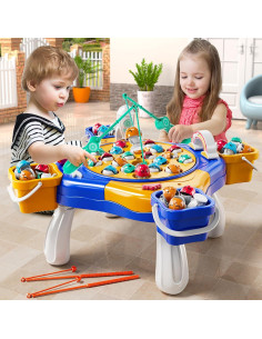 Juego de Pesca Magnético NIPLOOOW 48 Peces 8 Cañas 2