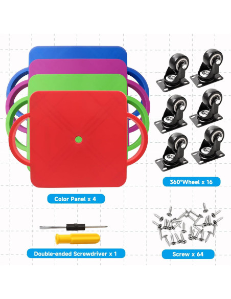 Patinete de Plástico GSE con Mangos para Niños 4 Ruedas