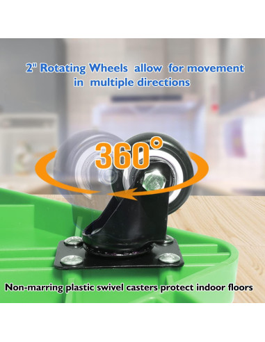 Patinete de Plástico GSE con Mangos para Niños 4 Ruedas