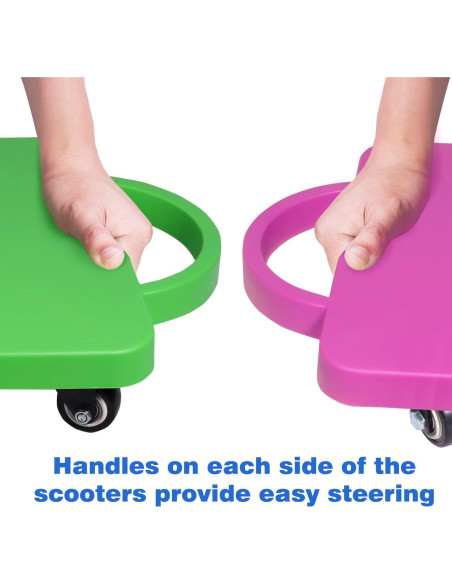 Patinete de Plástico GSE con Mangos para Niños 4 Ruedas