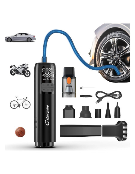 Compresor de Aire CYBERGOING 150 PSI y Aspiradora 12000Pa
