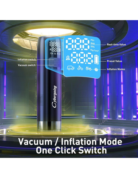 Compresor de Aire CYBERGOING 150 PSI y Aspiradora 12000Pa