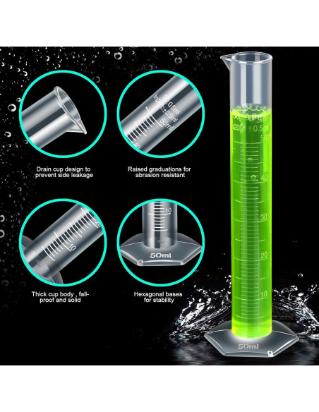 Juego de Cilindros y Vasos Graduados Teenitor 10 Piezas