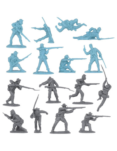 Set de Soldados de Plástico BMC Guerra Civil 101 Piezas
