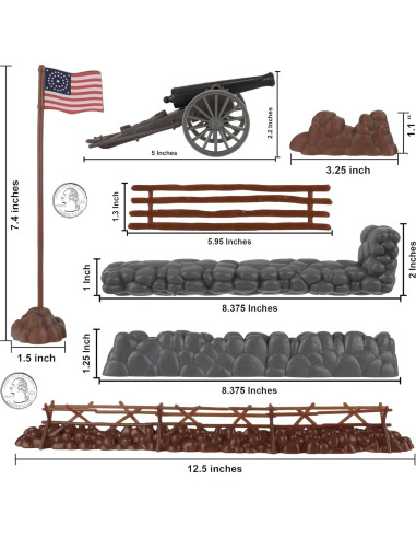 Set de Soldados de Plástico BMC Guerra Civil 101 Piezas