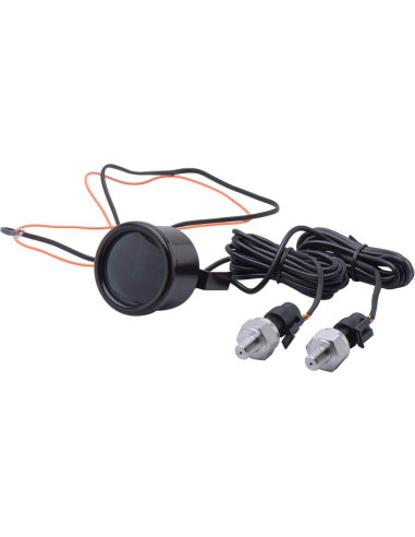 Manómetro Digital CNRAQR 52mm Doble Pantalla 0-15 Bar Rojo