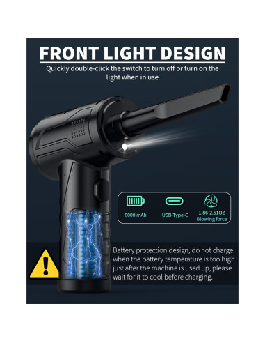 Soplador de Aire Comprimido Jicawz 3 Velocidades 95000RPM