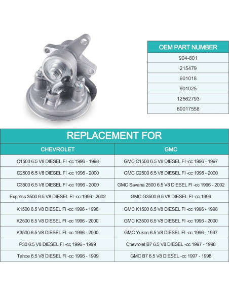 Bomba de Vacío Mecánica AULINK 904-801 para Chevy GMC 1.68kg