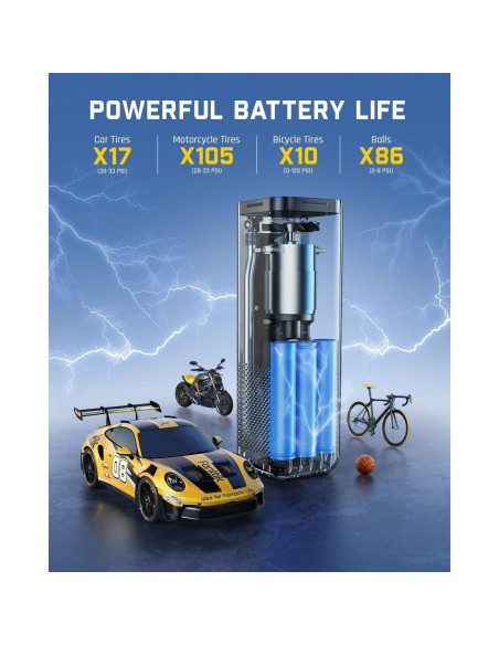 Inflador de Neumáticos Fanttik X8 APEX Inalámbrico 150 PSI