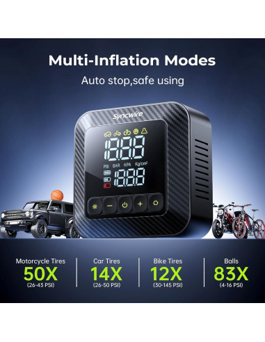 Compresor de Aire Portátil Syncwire Inflate 280 150 PSI