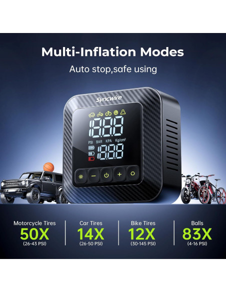 Compresor de Aire Portátil Syncwire Inflate 280 150 PSI