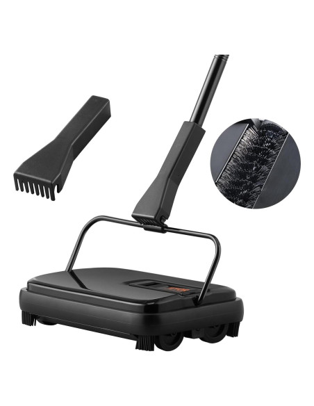 Barrendero Manual VEVOR para Alfombras - 0.82 kg, Negro