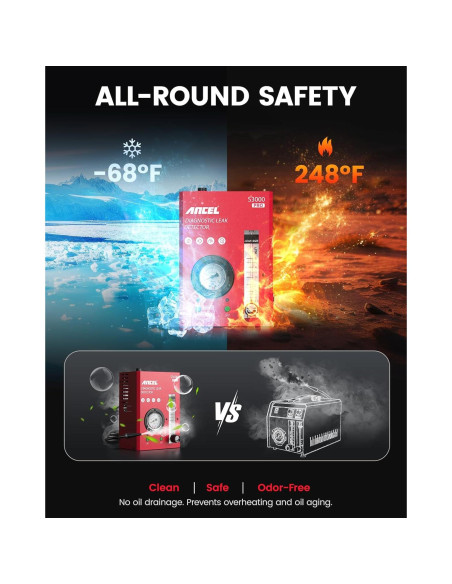 ANCEL S3000 PRO Máquina de Humo Automotriz con Manómetro