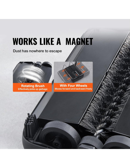 Barrendero Manual VEVOR para Alfombras - 0.82 kg, Negro