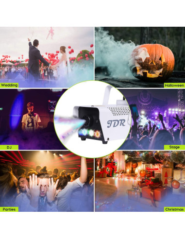Máquina de Niebla JDR FM-1 500W Control Remoto y LED