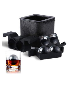 TINANA Molde de Hielo Cristalino 4 Cavidades 6.35 cm