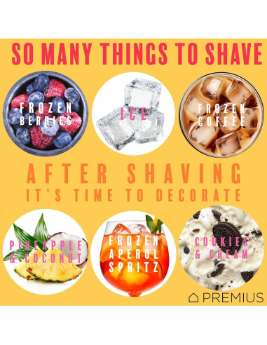 Máquina de Hielo Raspado PREMIUS - Inalámbrica, Ligera, Blanco